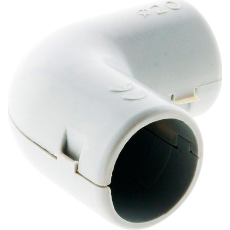 Zenitech – Lot de 10 équerres IRL Ø20mm – PVC rigide – Résistance optimale – Installation simple et rapide – Pour câblages électriques