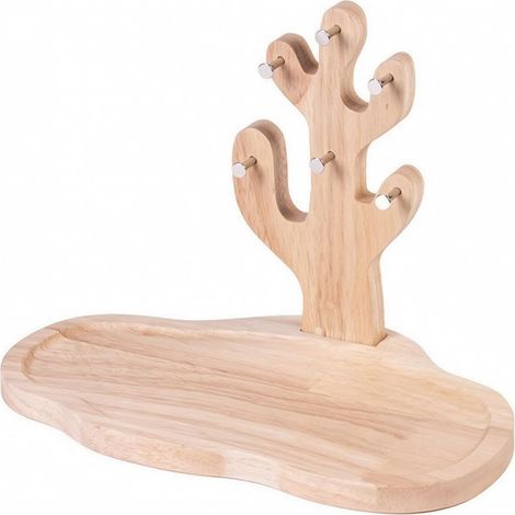 Arbre à Bijx En Forme Simple Polyvalent, Porte-Clés Table Plateau, Résistant à Rayures, pr Bureau, Coiffeuse, Bois (1/5)