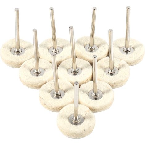 10 Stück Bohrer-Polierpads, 25 mm Wollfilzschleifer Polierscheibe Schleifscheibe Polierkopf für Auto-Metall-Edelstahl-Holzbearbeitungsmaschine