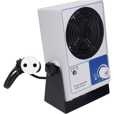 Souffleur d'air ionisé de bureau industriel, ventilateur ESD antistatique ajustable pour dépoussiérer les lignes de production, prise UE 220-240V (1/5)