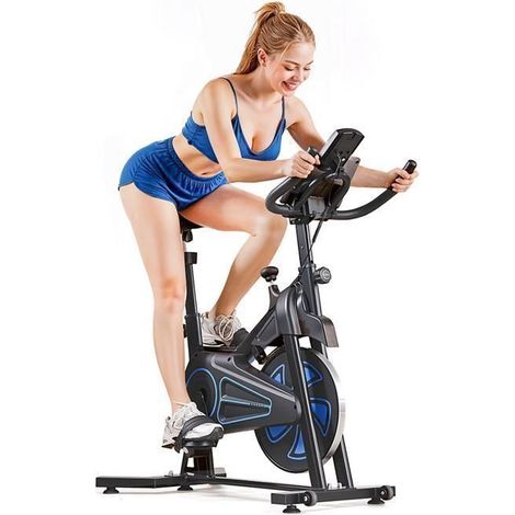 Wohnzimmerfahrrad, Leiser Spinning Bike, Schwungrad 12 Kg, Einstellbarer magnetischer Widerstand, Mit LED-Bildschirm, Für zu Hause (1/5)
