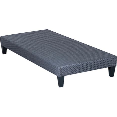 OLYMPE LITERIE Sommier en bois TAPISSIER KIT 90x190 cm Coloris Gris ciment Livré en kit (1/5)