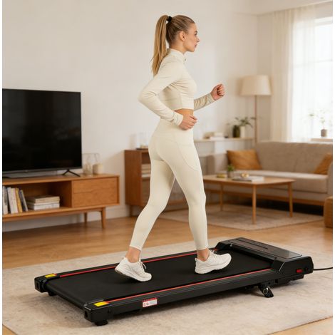 Tapis roulant elettrico pieghevole 1-6 km/h con inclinazione regolabile e telecomando (1/5)