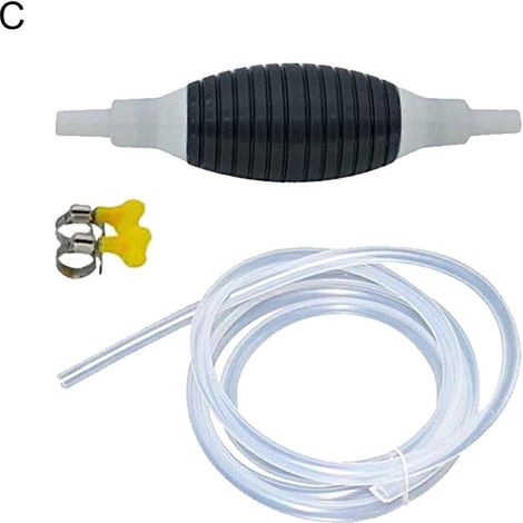 Pompe de transfert de carburant manuelle avec tuyau de siphon pour huile et eau (usage voiture et bateau) (1/5)