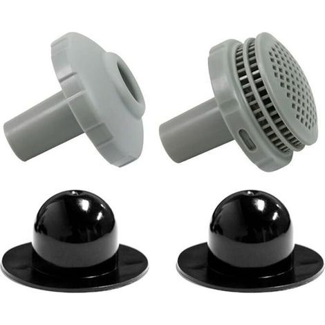 25022E Eau de Piscine - Kits de Raccordement Adaptés pour Intex, avec crépine, embout et bouchon avec raccords de 3,2 cm (1/4)