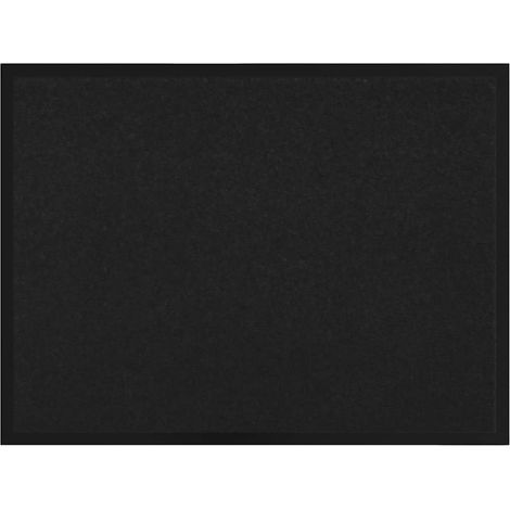 Felpudo Negro 60 x 40 x 1.2 cm Tela de peluche vidaXL