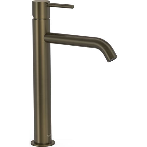 GRIFO MON. ALTO PARA LAVABO CON MANETA. LATIGUILLOS DE