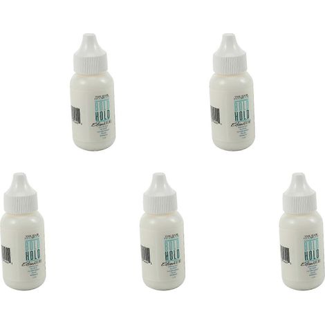 5 colles adhésives pour perruques à dentelle, bonnets et toupets, contrôle de l'humidité, 38 ml (1/5)