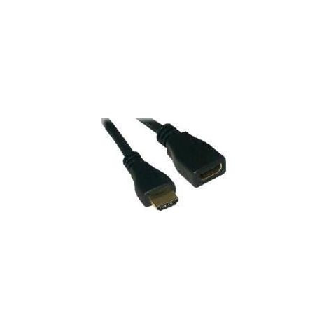 Câble de rallonge HDMI - MCL - 1 m - HDMI haute vitesse avec Ethernet - Mâle/Femelle - Compatible 4K
