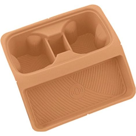 1 Farbe: Braun Material: Silikon Schutzpad für kabelloses Laden Getränkehalter in der Mitte Rutschfeste Matte. (1/4)