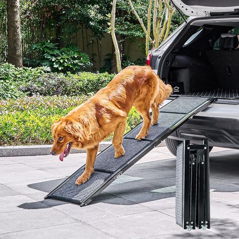 170×44 cm Rampe pour Chien Voiture Pliable Capacité 90 kg Surface Antidérapante Escalier Rampe D'accès Voiture pour Chiens Portable pour Animaux Grand Chien Chat Intérieure Extérieure (1/5)