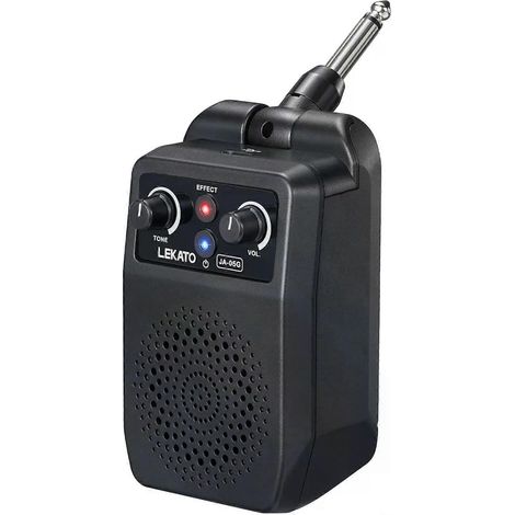 LEKATO Mini-Gitarrenverstärker, 5 W, tragbar, Bluetooth, mit 4 integrierten Effekten (Clean, Distortion, Overdrive, Reverb). (1/4)