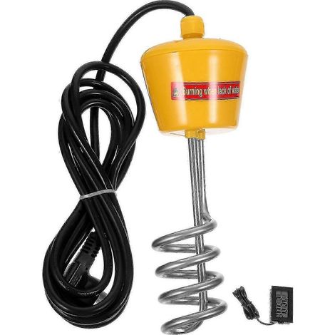 Chauffage flottant pour piscines et baignoires gonflables, 3000/2500 W, jaune, avec thermomètre LED et prise compatible pour spa ou usage domestique-AquaForge (1/5)