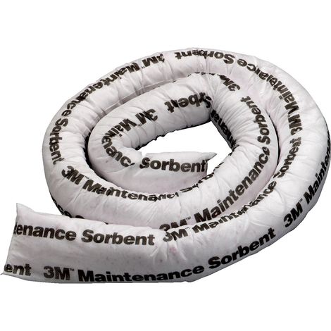 Boudin Absorbant d'huile 3M, 4 par paquet , capacité d'absorption: 45 L, Sorbant ( Prix pour Boîte de 4 )
