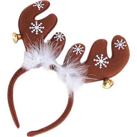 Clip Pour Cheveux En Forme De Bois De Cerf - Polyester Non Toxique - Accessoire Fête De Noël - Pour Adultes Et Enfants - Lot De 1 (1/5)