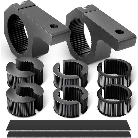 LED Light Bar Mounting Brackets Horizontal Bar Tube Clamp for Roof Bar 1"/1.5"/1.75"/2" (25-50mm) Roof Cage Bracket for Truck ATV UTV, Pack of 2 (1/5)
