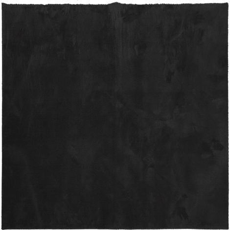 Tapis HUARTE à poils courts doux et lavable noir 200x200 (1/5)