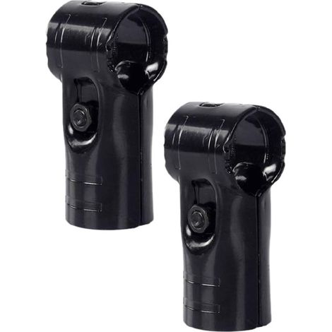 Conector en T para tuberías (paquete de 2), abrazadera negra para cercas de malla metálica, conector en T para tubería de 28 mm de diámetro exterior (tornillos y tuercas incluidos). (1/5)