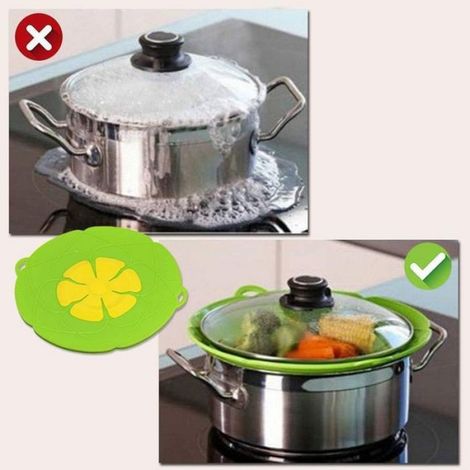 Couvercle Anti-Déversement - Silicone Alimentaire Sans BPA - Pour Micro-Ondes Congélateur Lave-Vaisselle - 260 ℃ / -60 ℃ - Lot De 2 Pièces 10,2 Et 11 Pouces