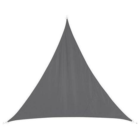 Voile d'ombrage Triangulaire Curacao Gris Dimensions : L. 400 x P. 400 x H. 400 cm (1/5)