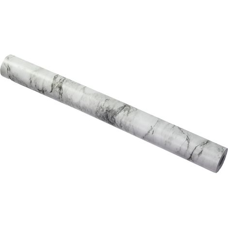 Papier peint adhésif imperméable effet marbre blanc pour paysage (1/5)