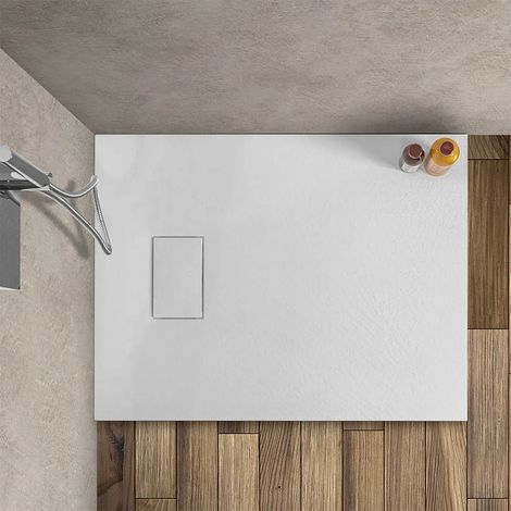 Piatto doccia 70x100 in resina bianco effetto pietra serie Agorà