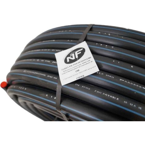 LBP – Couronne de 50m tuyau PEHD eau potable Ø32mm PN16 – Débit 2,5 m3/h à aspiration – Applications irrigation et assainissement (1/3)