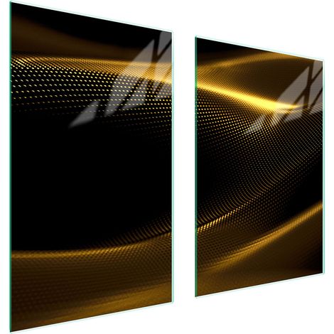 PLAQUE DE PROTECTION EN VERRE POUR CUISINE 65x52 OR (1/5)