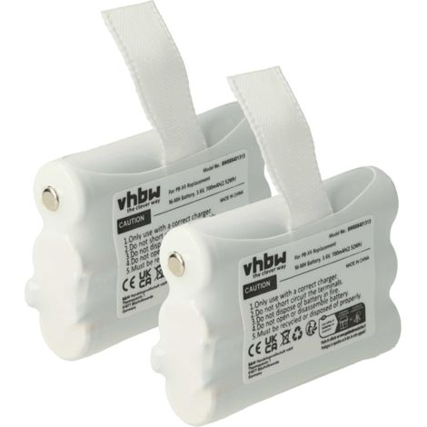 vhbw 2x Batterie compatible avec Midland XT60, XT50 radio talkie-walkie (700mAh, 3,6V, NiMH)
