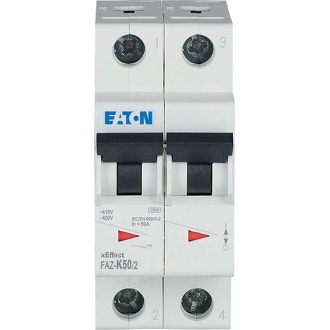 Eaton Leitungsschutzschalter (MCB), 50 A, 2p, Charakteristik: K,  278803