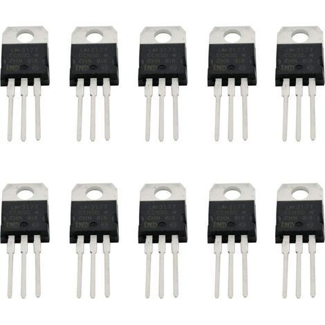 Pair 10PCS LM317T LM317 Régulateur de tension à trois bornes réglable TO-220 Sortie transistor 1.5A 1.2V To 37V (1/2)