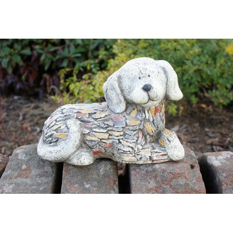Garden Dog Ornament Statue, Stone Effect Pet Dog (1/5)