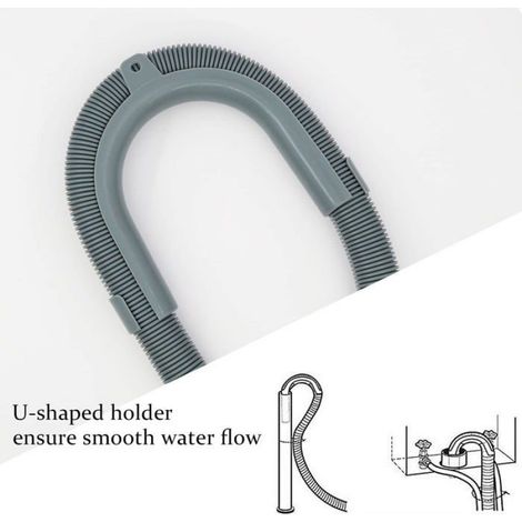 1.5 Meter Tuyau de Vidange Universel, pour machine à laver, Tuyau D'évacuation D'eau pour Lave-linge et Lave-vaisselle (1/5)