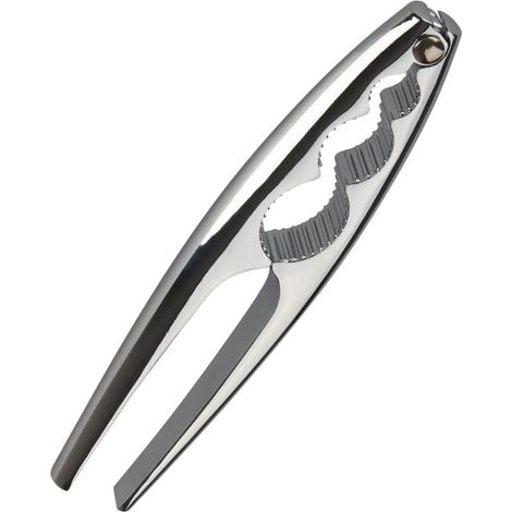 Premium Nussknacker, Nuss- und Schalentierknacker, Chromstahl, Silber, 17 x 4 x 1,3 cm (1/5)