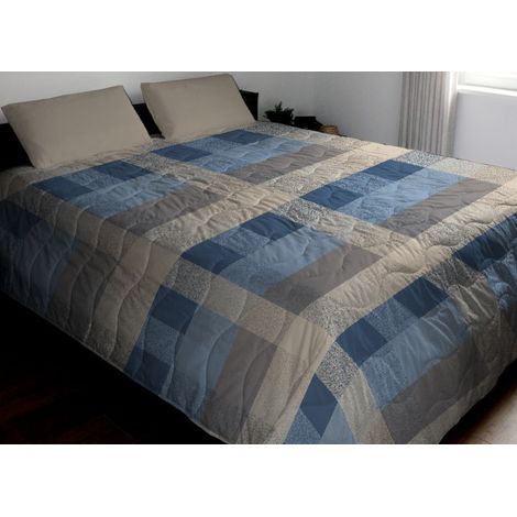 Trapuntino Piumino Estivo Primaverile 100gr/mq Leggero Disegno Scotland, misuraSingolocoloreAzzurro (1/5)