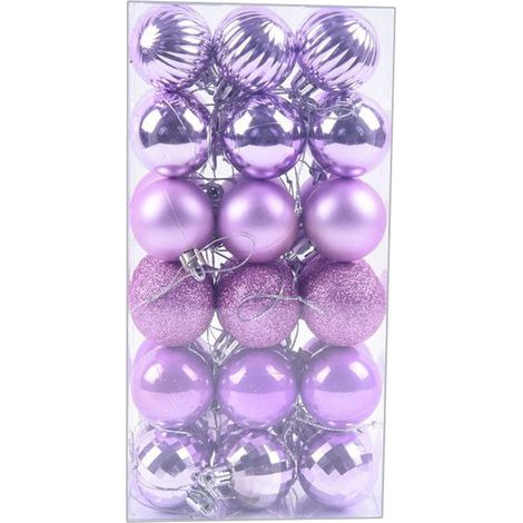 Boules De Noël - 36 Pièces En Plastique Incassable - Décoration Arbre De Noël - Usage Intérieur Et Extérieur - Lot Complet (1/5)