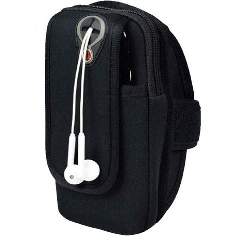 Sac de téléphone portable avec brassard de course (noir) (1/2)