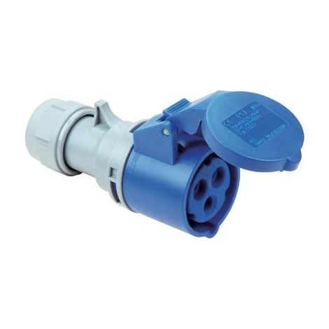 Enchufe portátil 16A 3P 230V azul IP44 turbo shark 213-6TT