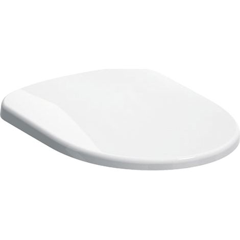 Geberit – Abattant WC en duroplast blanc – Fixation par le bas – Dimensions 450 x 360 x 50 mm – Sans abaissement automatique