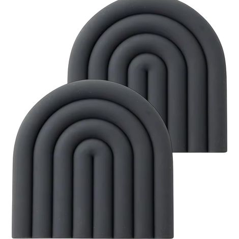 Tapis isolant antidérapant en silicone, gris foncé, 1515cm, durable et résistant à la chaleur, convient aux ustensiles de cuisine. (1/5)