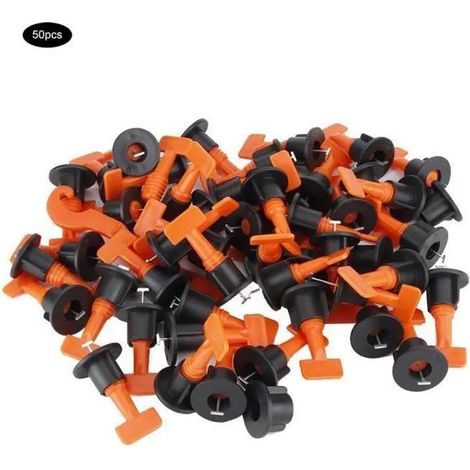 Outil de nivellement de carreaux - PP et acier inoxydable - 100% neuf - Système de nivellement 50pcs (1/4)