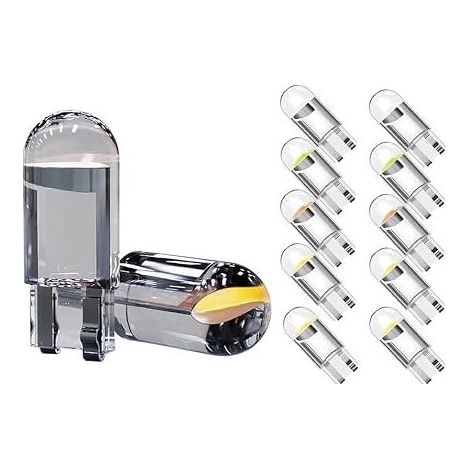 LED T10 w5w Ampoules de Voiture Lampe 194 168 501 2825 Wedge Intérieur De Voiture Lumière Dôme Feux De Plaque D'immatriculation 12V Bleu glacier (1/5)