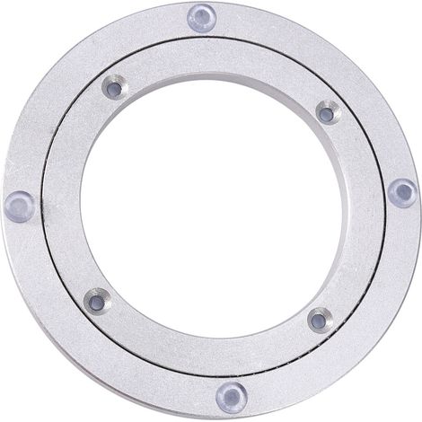 Plateau tournant de table en alliage d'aluminium robuste, base rotative 360°, support de table ronde, charge lourde, roulement intégré, diamètre universel, pièce de rechange pour meuble de salle à man (1/5)