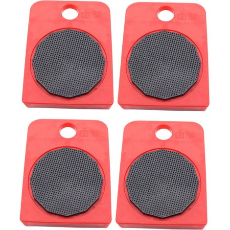 4 pièces Kit de Roulettes Pivotantes pour Meubles Lourds avec Patins Antidérapants Outils de Déplacement pour Réfrigérateurs Lits et Armoires Support Stable et Sécurité pour Sols (1/5)