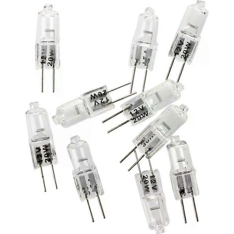10 ampoules halogènes transparentes JC G4 12V 20W (1/5)