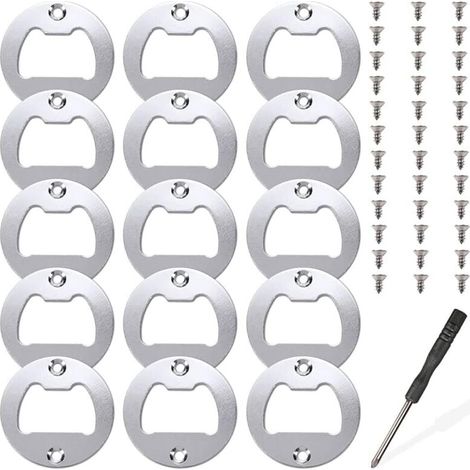 15 ensembles d'inserts de décapsuleur, kit de pièces d'insertion en métal pour ouvre-bouteille, moules de coulée en résine, ouvre-bière en résine, accessoires de bricolage (1/4)