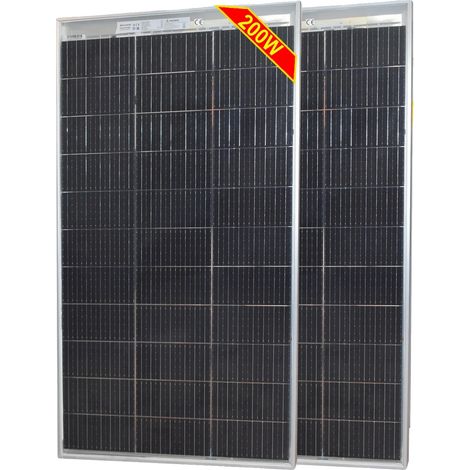 Panneau Solaire, Haute Efficacité, Construction Durable, 2pcs 100w (1/2)