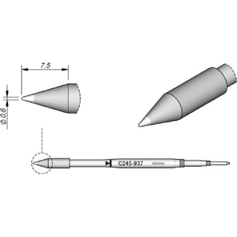 JBC C245937 PUNTA DE SOLDADURA PARA T245