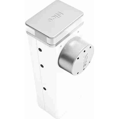 Nice L9BARWH - Irreversible 230 Vac motor a 24Vdc con piasstra de cimentación, para barras hasta a 9m, con contenedor en acero con tratamiento protector por cataforesis, verniciata de colore blanco (R