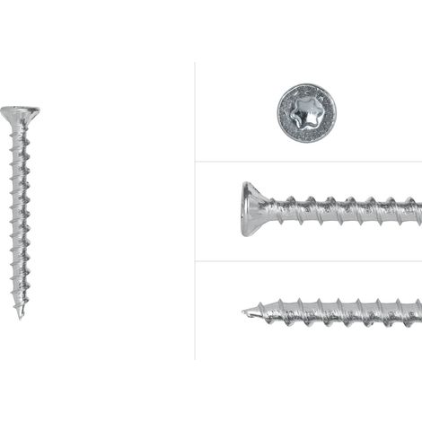 Spanplattenschrauben Verzinkt 4 x 50 mm Torx 20 Vollgewinde -